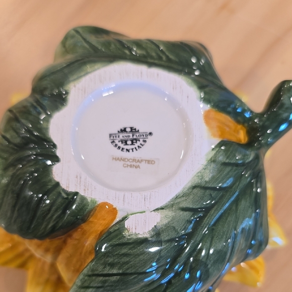 Fitz and Floyd Yellow Sunflower Candle Holder - Picture 7 of 9